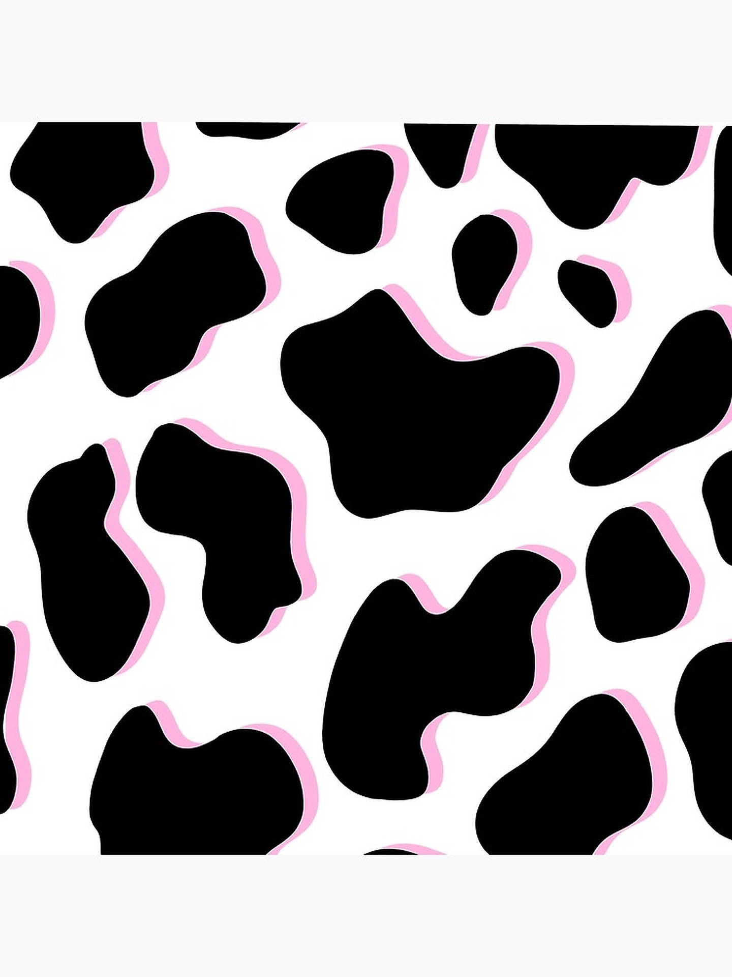 Cow Print Pink Shadow Wallpaper