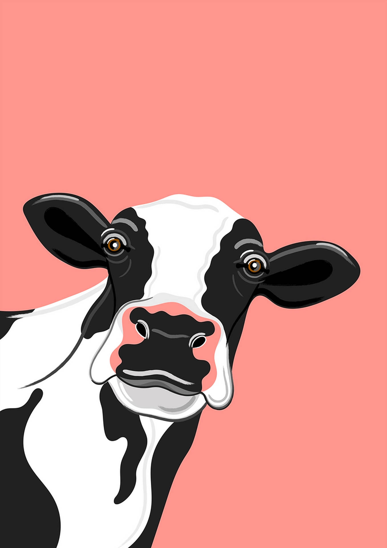 Cow Print Vector Art Wallpaper