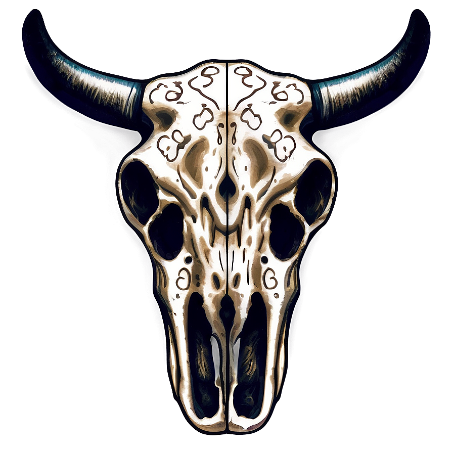 Cow Skull Tattoo Design Png 06132024 PNG