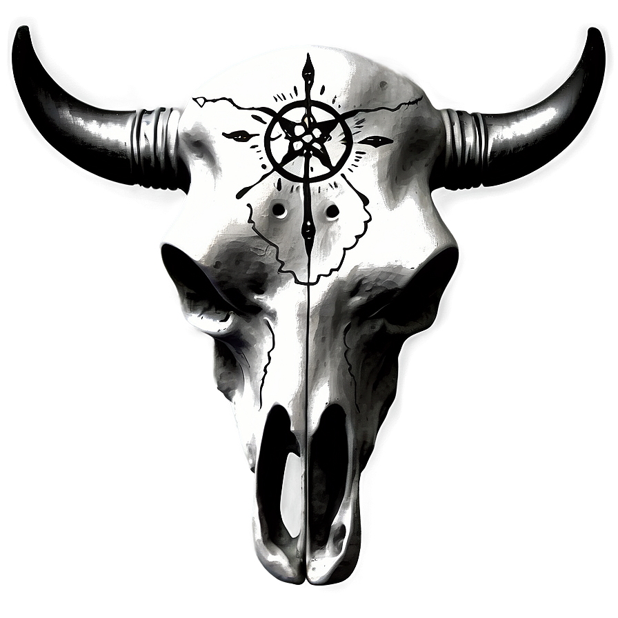 Cow Skull Tattoo Design Png 06132024 PNG