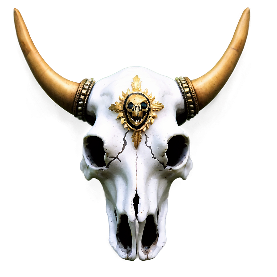 Cow Skull With Crown Png 06132024 PNG