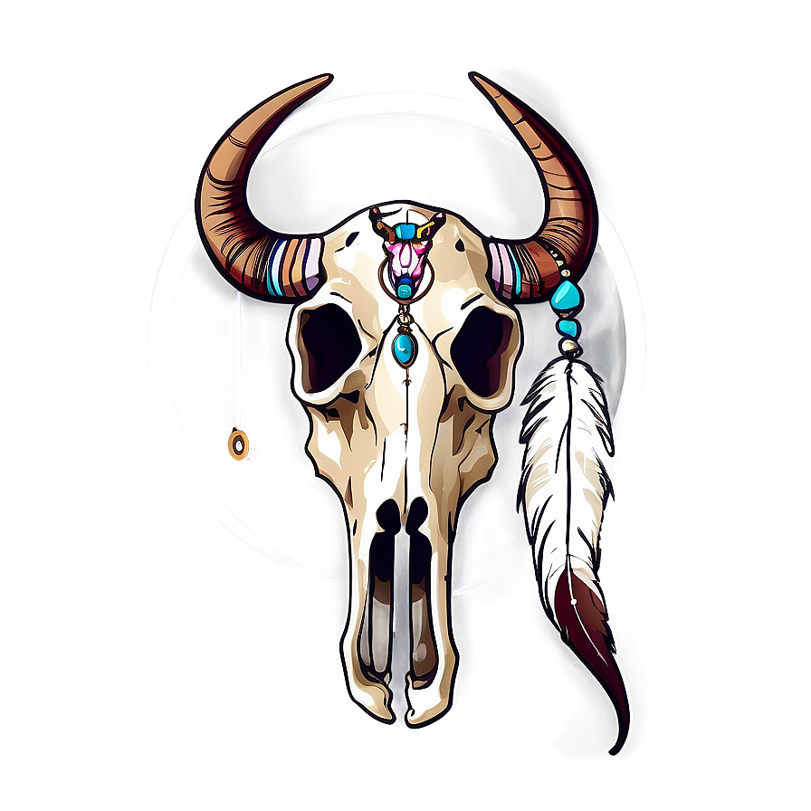 Cow Skull With Dreamcatcher Png 83 PNG