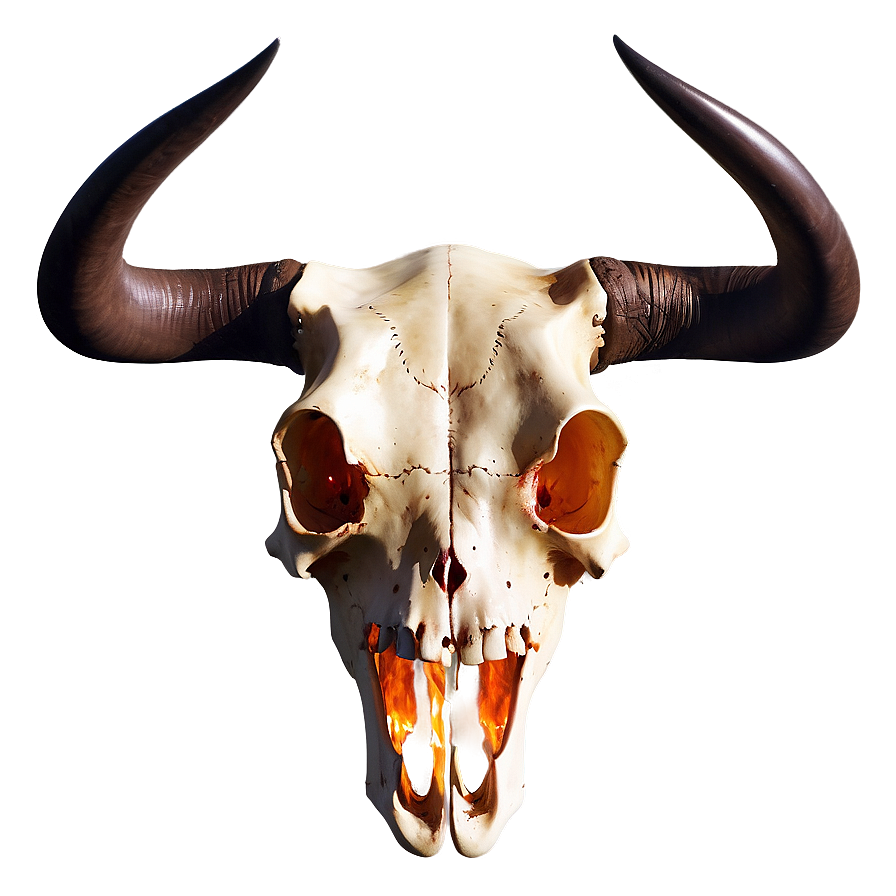 Cow Skull With Fire Png 64 PNG