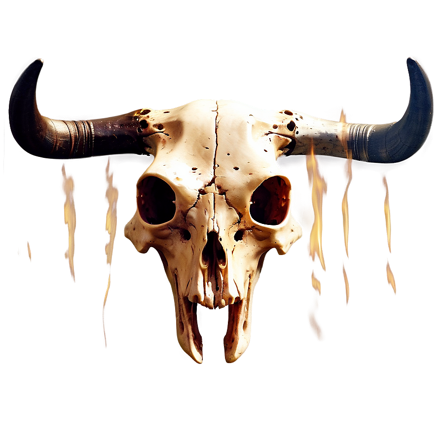 Cow Skull With Fire Png Jkx PNG