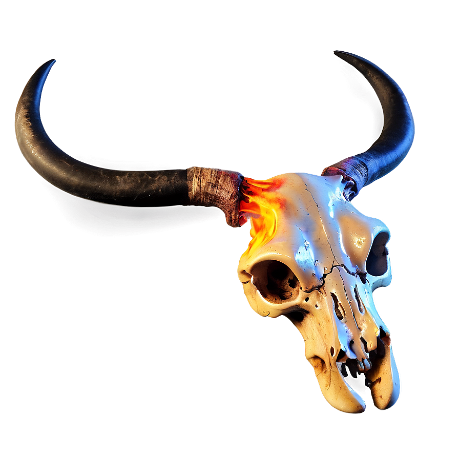 Cow Skull With Fire Png Sdv92 PNG