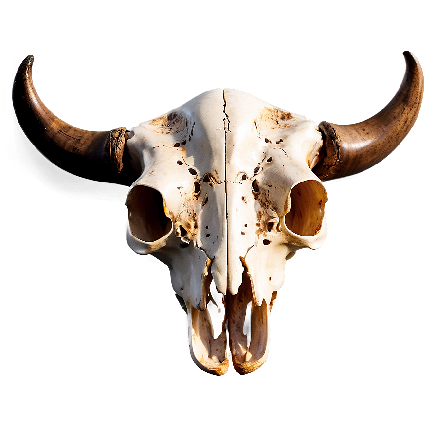 Cow Skull With Sunset Motif Png Wsf52 PNG