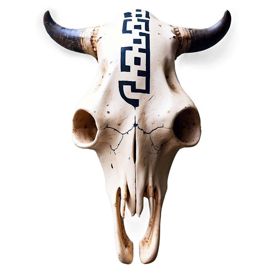 Cow Skull With Tribal Marks Png 06132024 PNG