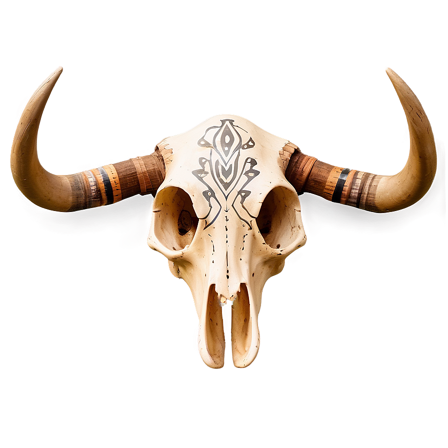 Cow Skull With Tribal Marks Png Dpa PNG