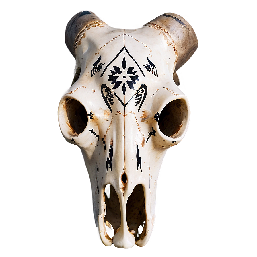 Cow Skull With Tribal Marks Png Oft PNG