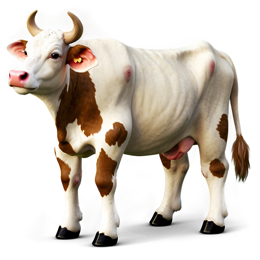 Cow With Flowers Png Uux PNG