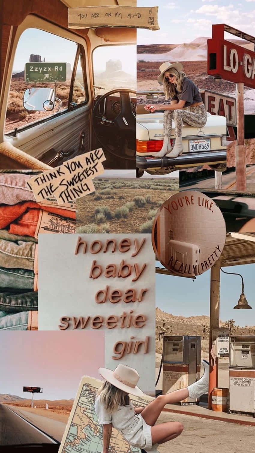 Cowboy Aesthetic Collage.jpg Wallpaper