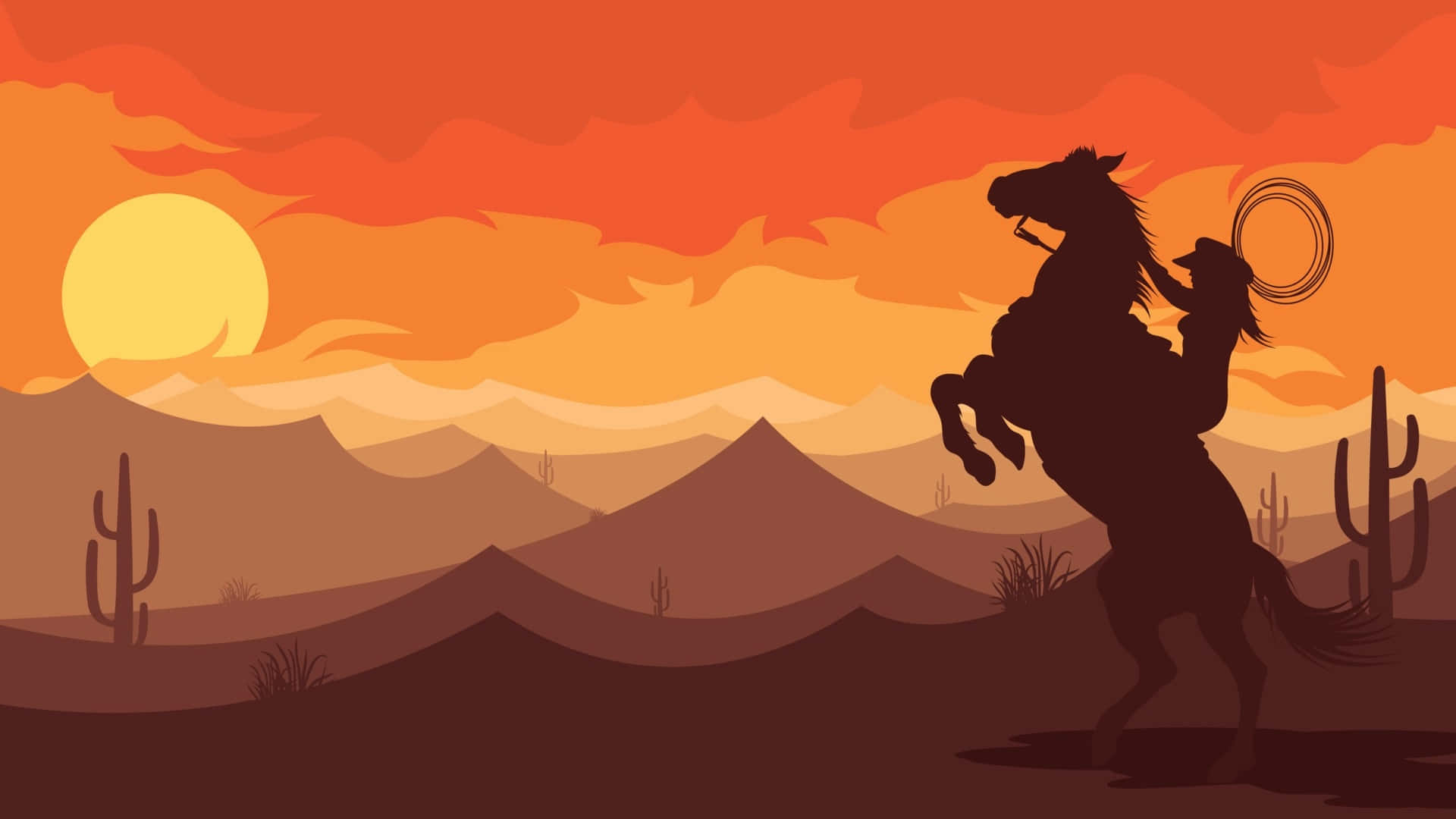 A rugged cowboy looking out over the open horizon.