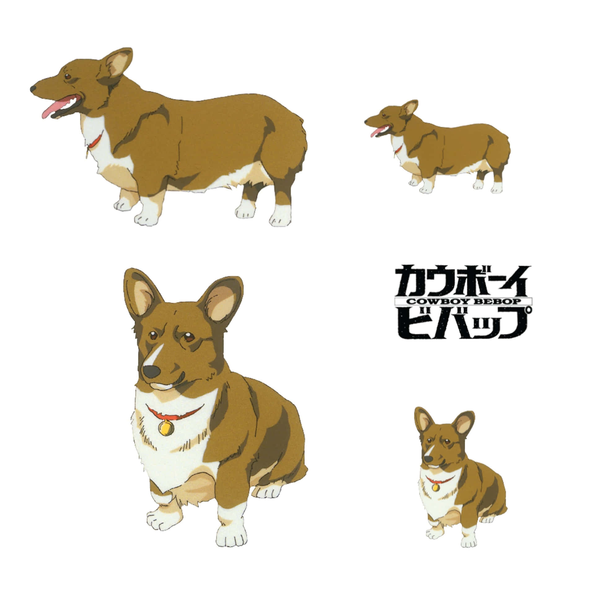 A charming illustration of Ein from Cowboy Bebop Wallpaper