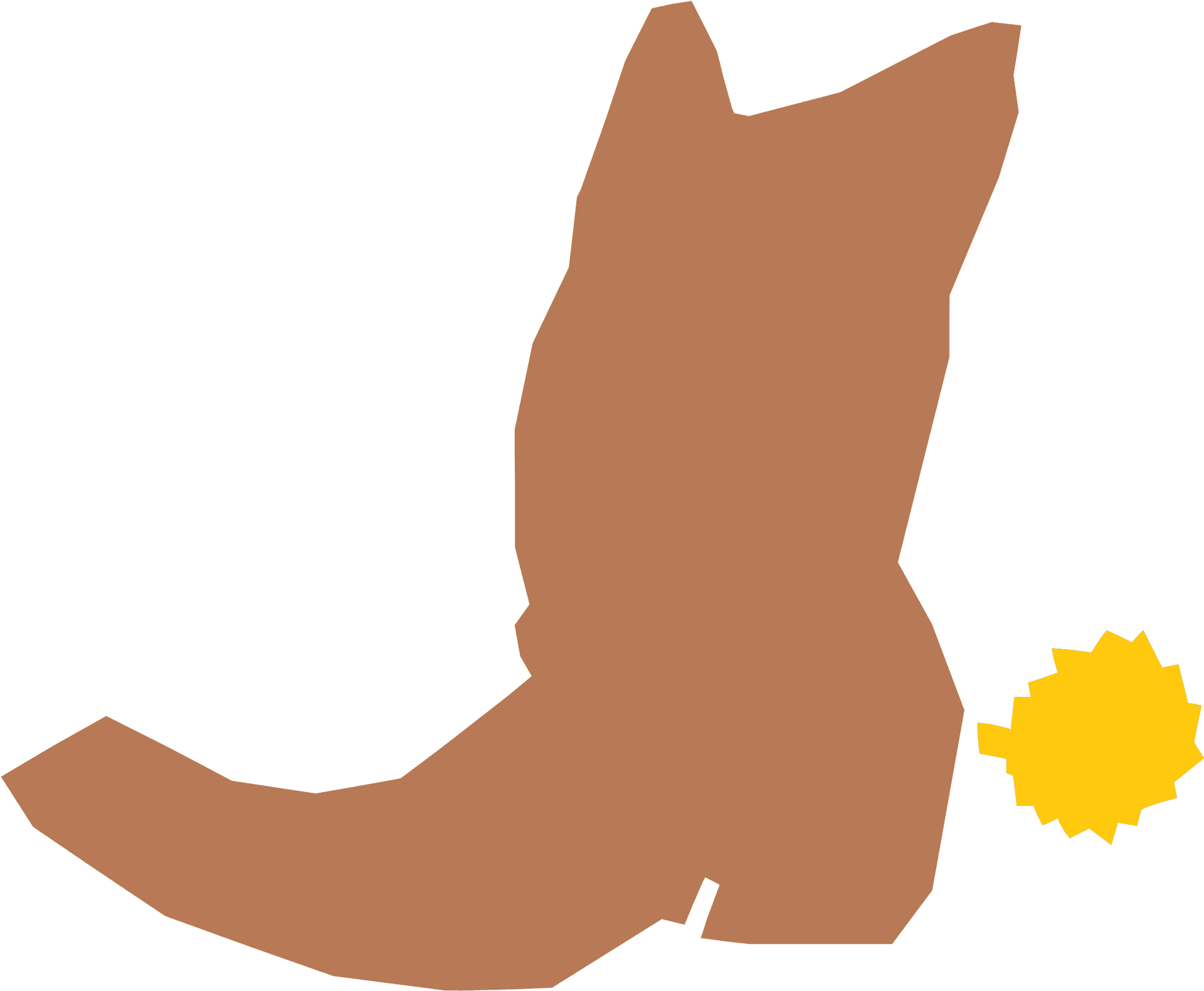 Cowboy Boot Silhouette Spur PNG
