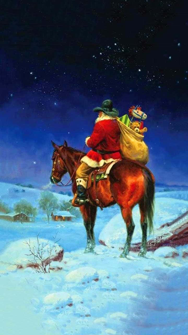 "Cowboy-ing the Christmas Season" Wallpaper