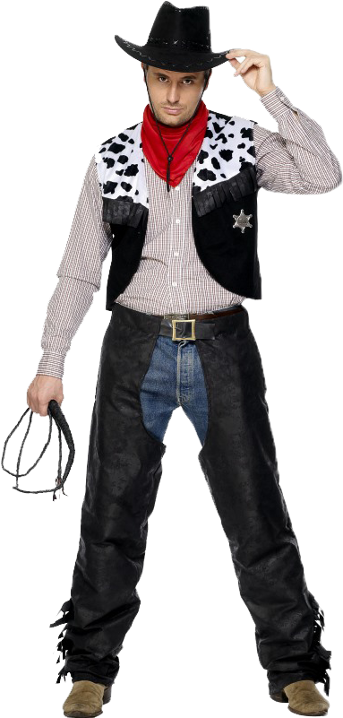 Cowboy Costume Pose PNG