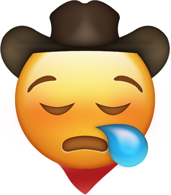 Cowboy Hat Face Emoji PNG
