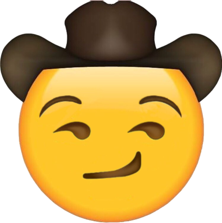 Cowboy Hat Face Emoji PNG