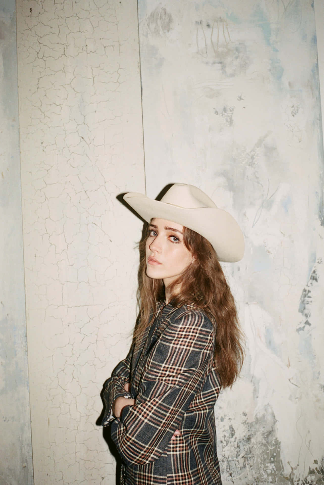 Cowboy Hat Fashion Portrait Wallpaper