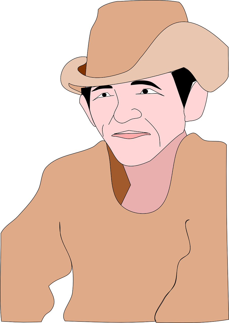 Cowboy Hat Man Illustration PNG