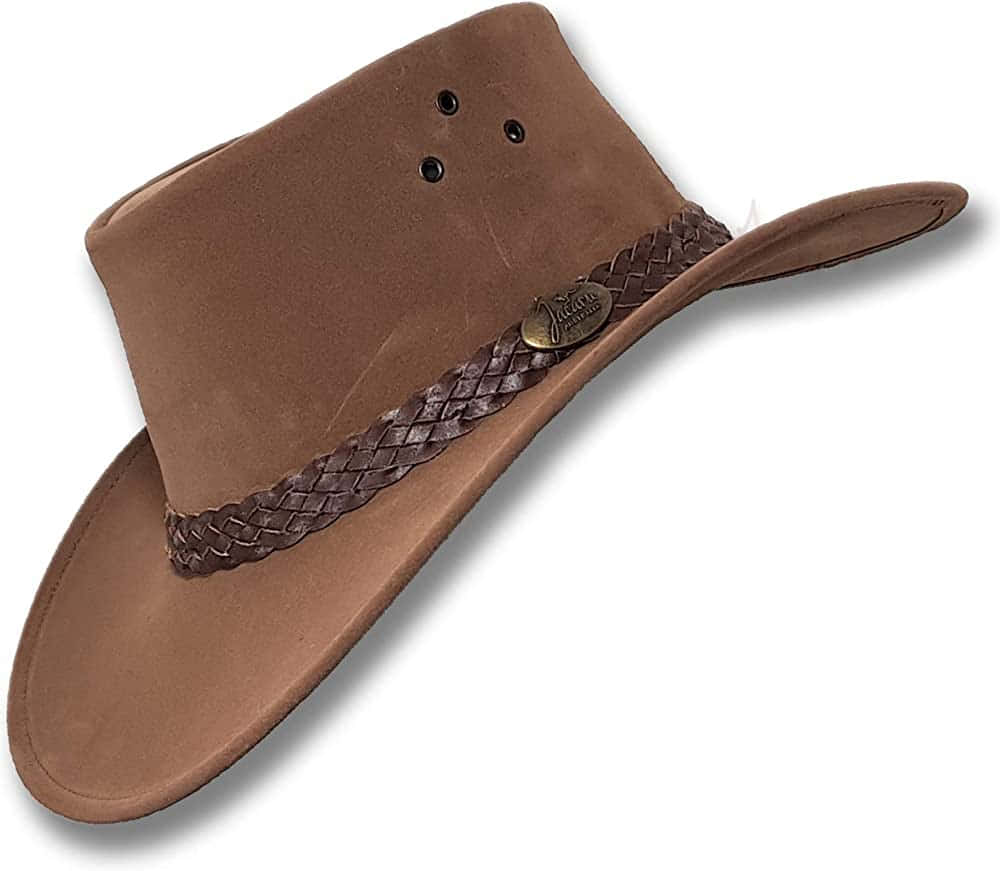 A Brown Cowboy Hat With Braided Brim