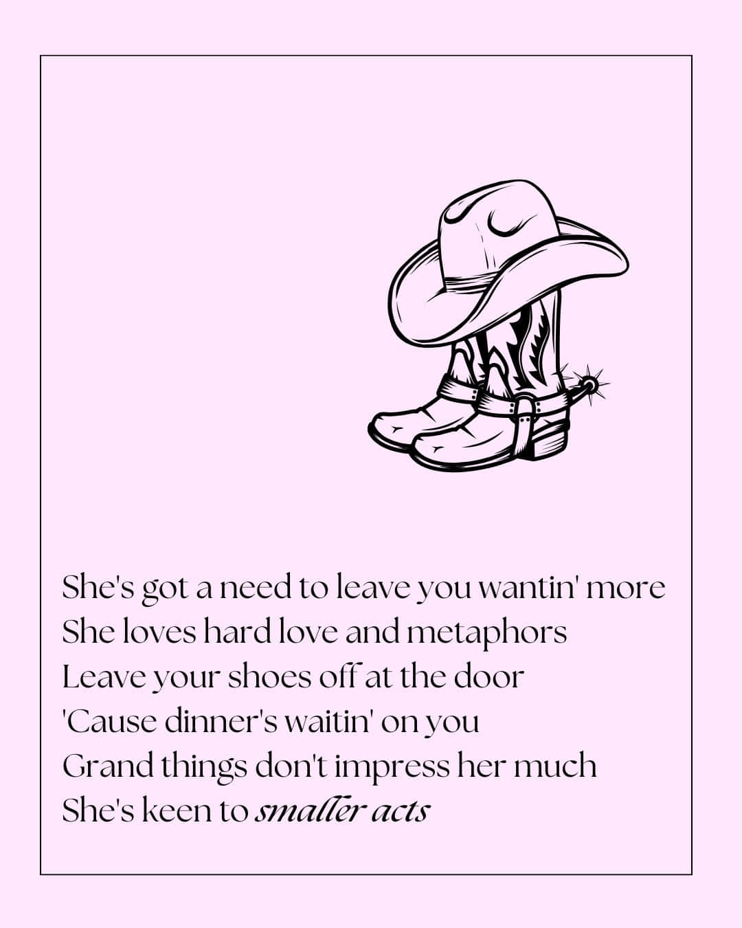 Cowboy Hatand Boots Illustrationwith Quotes Wallpaper
