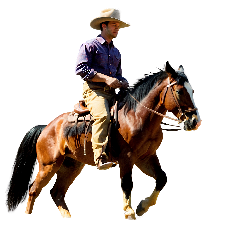 Cowboy On Horse Png Eok PNG