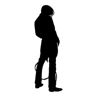 Cowboy Silhouette Standing PNG