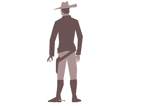 Cowboy Silhouette Vector PNG