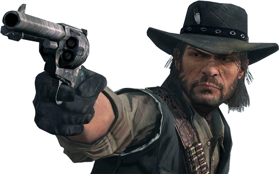 Cowboy With Revolver Red Dead Redemption PNG