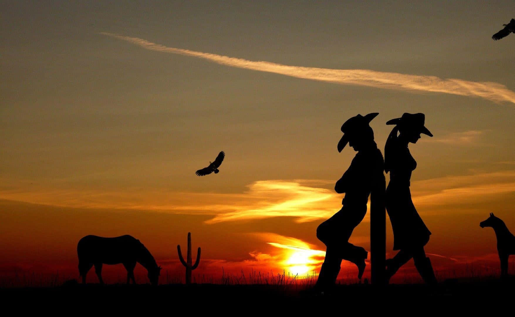 Captivating Cowboy Rides in the Mesmerizing Sunset