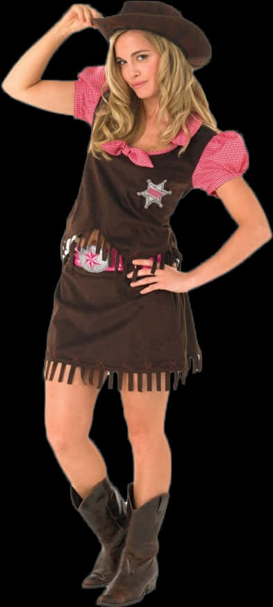 Download Cowgirl Costume Western Theme Outfit | Wallpapers.com