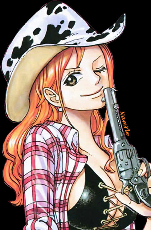 Cowgirl Nami One Piece Character PNG