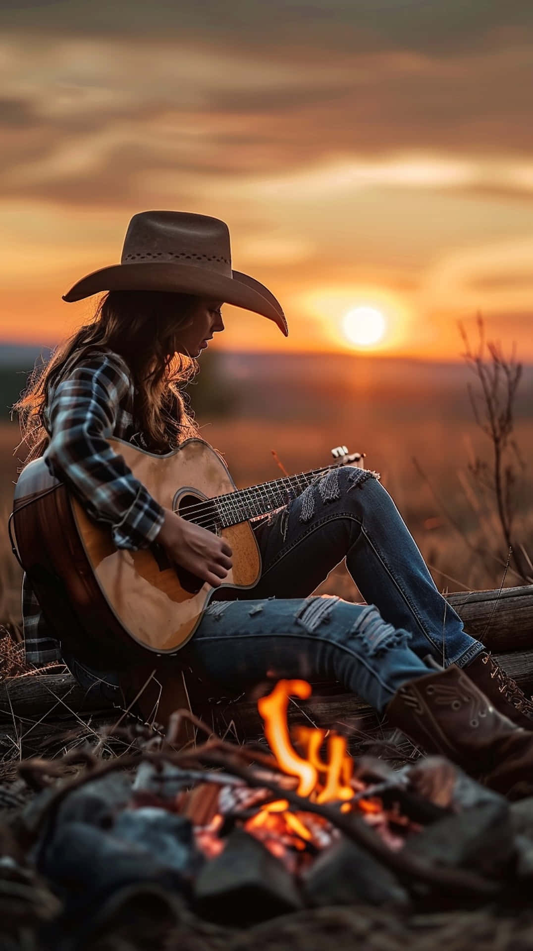 Cowgirl_ Sunset_ Serenade.jpg Wallpaper