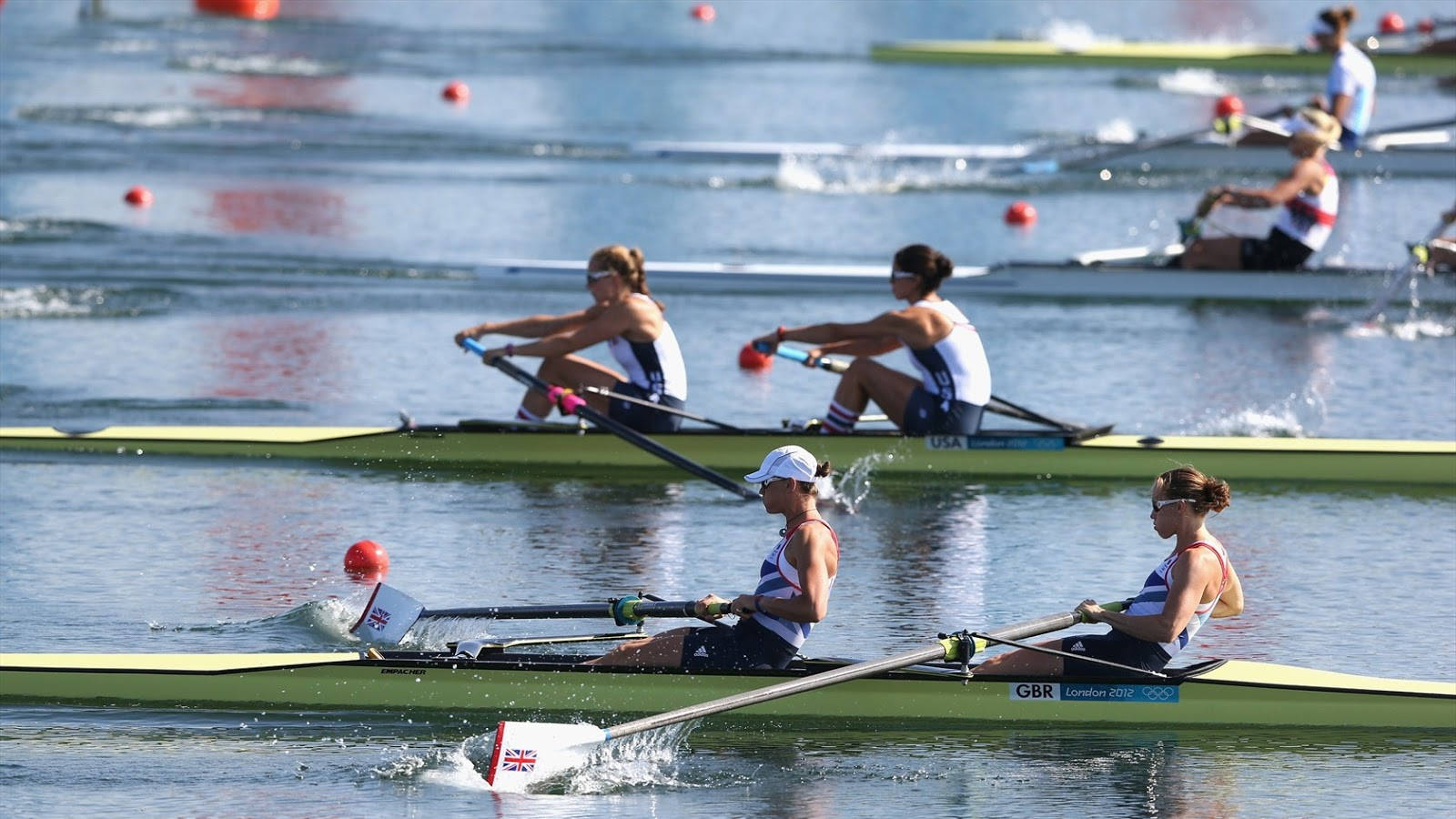 Coxless Pair Women's Rowing Competition Wallpaper