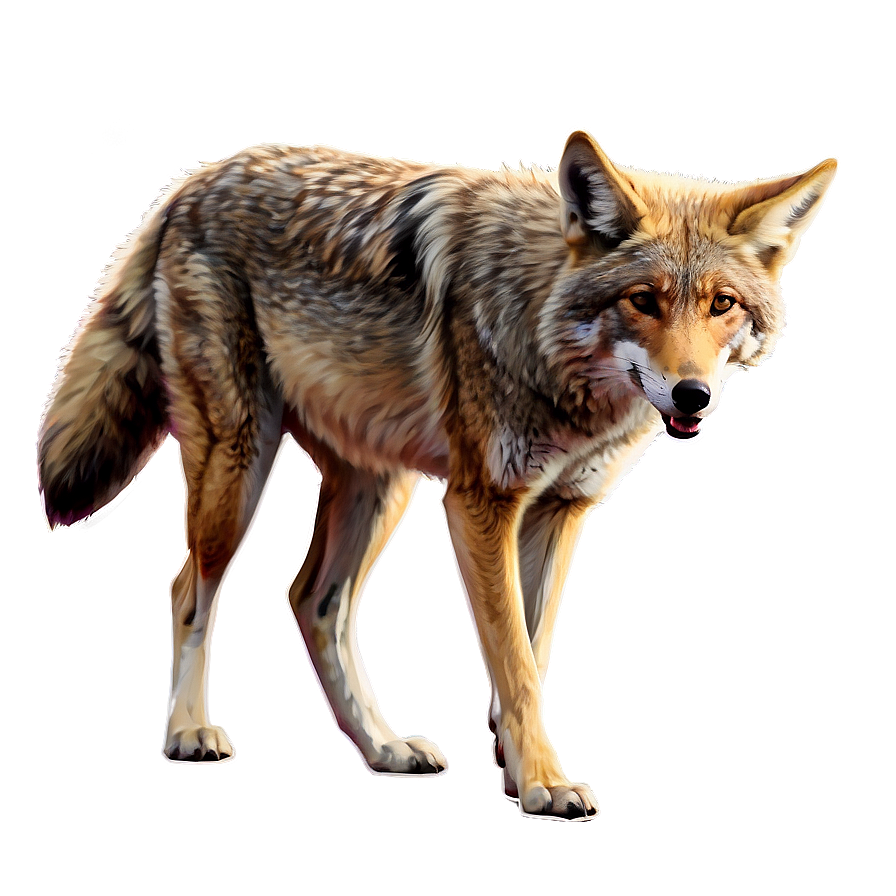 Coyote Hunting Scene Png Ocd PNG