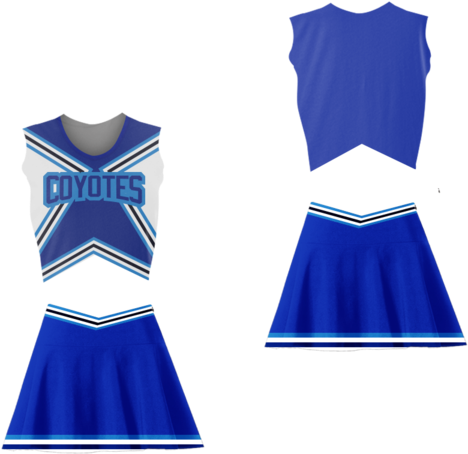 Coyotes Cheerleader Uniform Set PNG