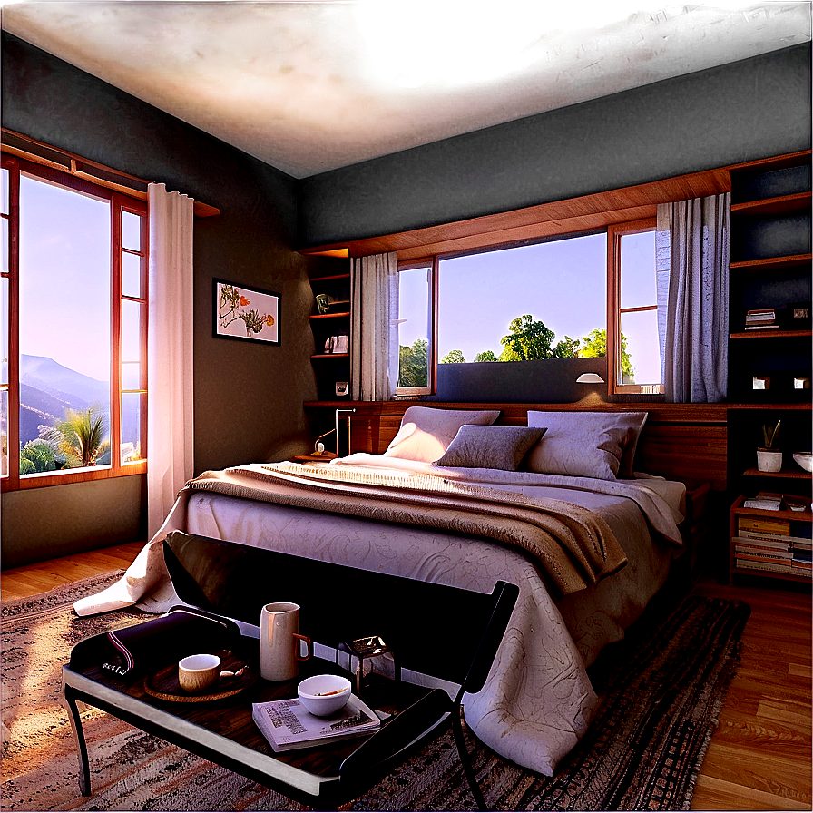 Cozy Airbnb Room Png 06202024 PNG