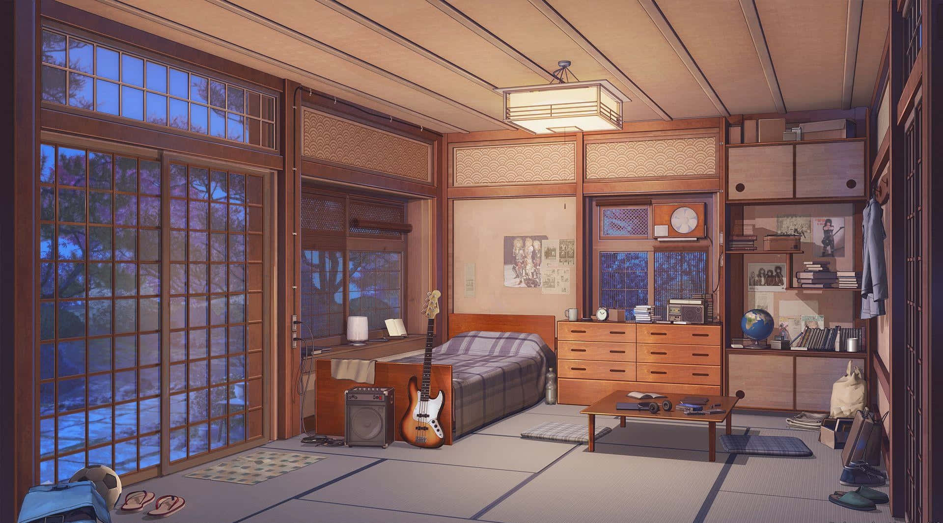 Making yourself comfortable in the world of animation with cozy anime. Wallpaper