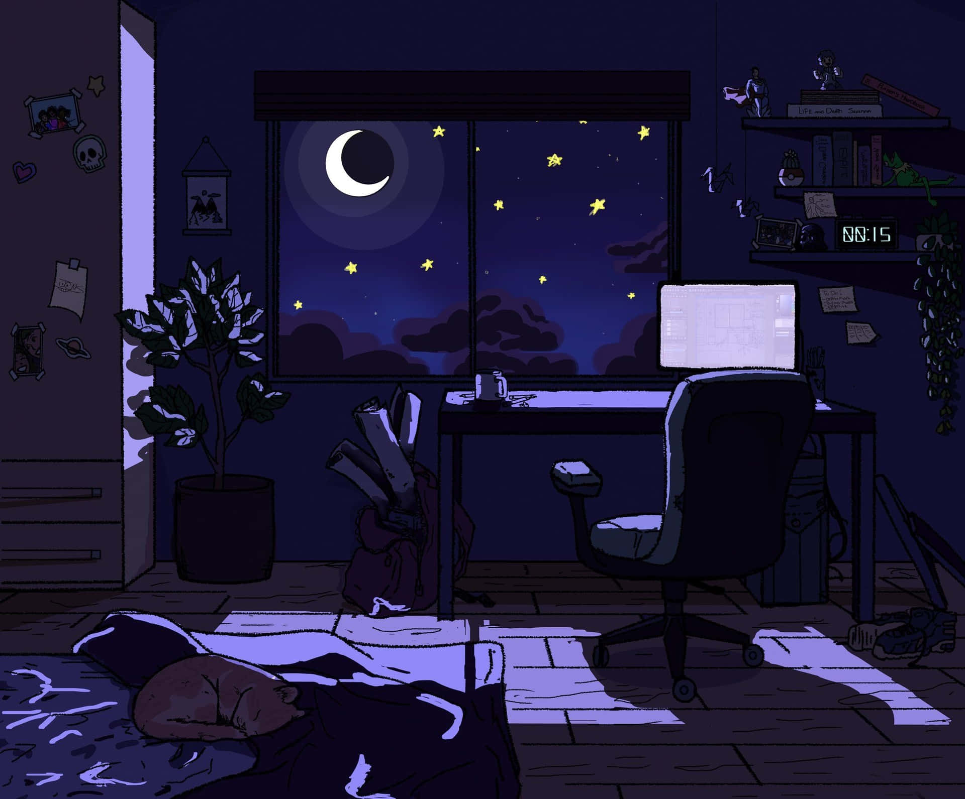 Spend a cozy evening at home watching anime! Wallpaper