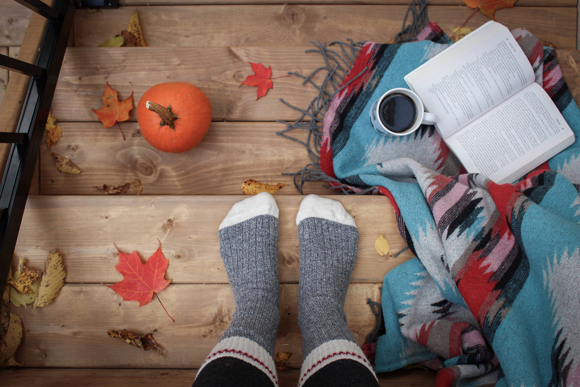 Cozy Autumn Socks Wallpaper