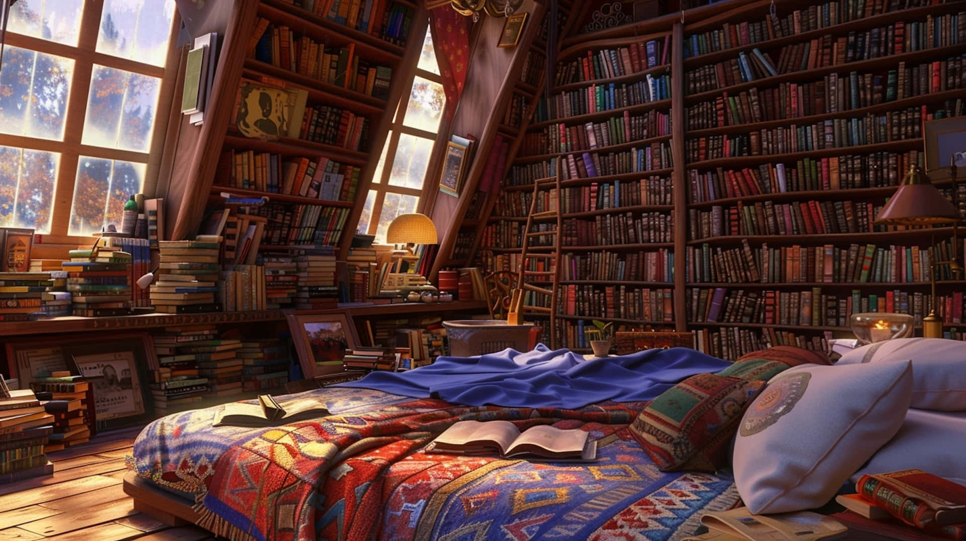 Download Cozy Book Nook Wallpaper | Wallpapers.com