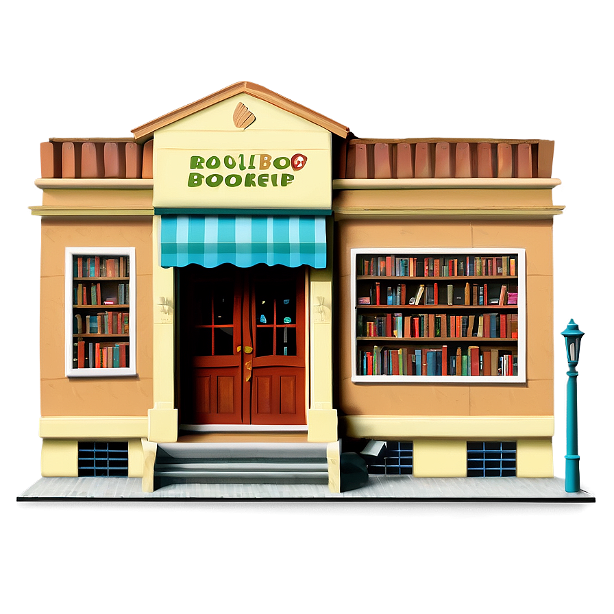 Cozy Bookshop Building Png Chb34 PNG