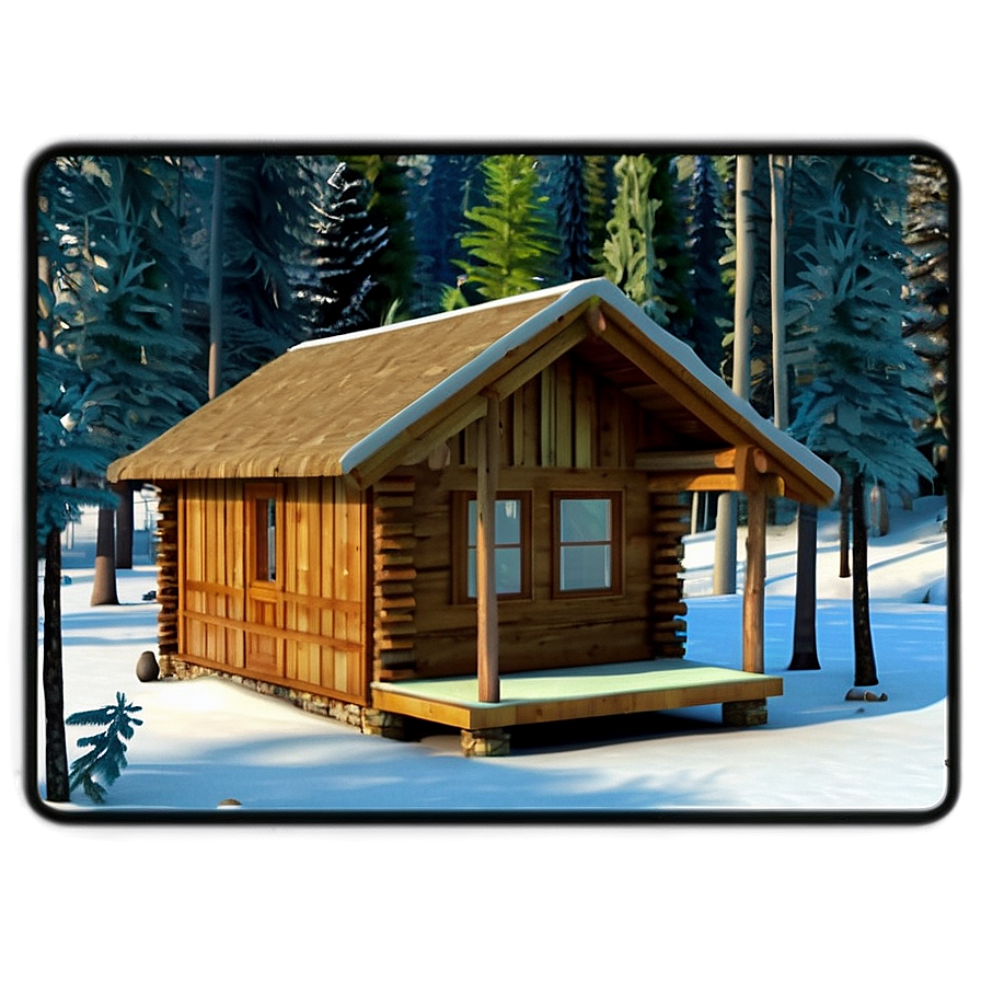Cozy Cabin In The Woods Png 05242024 PNG