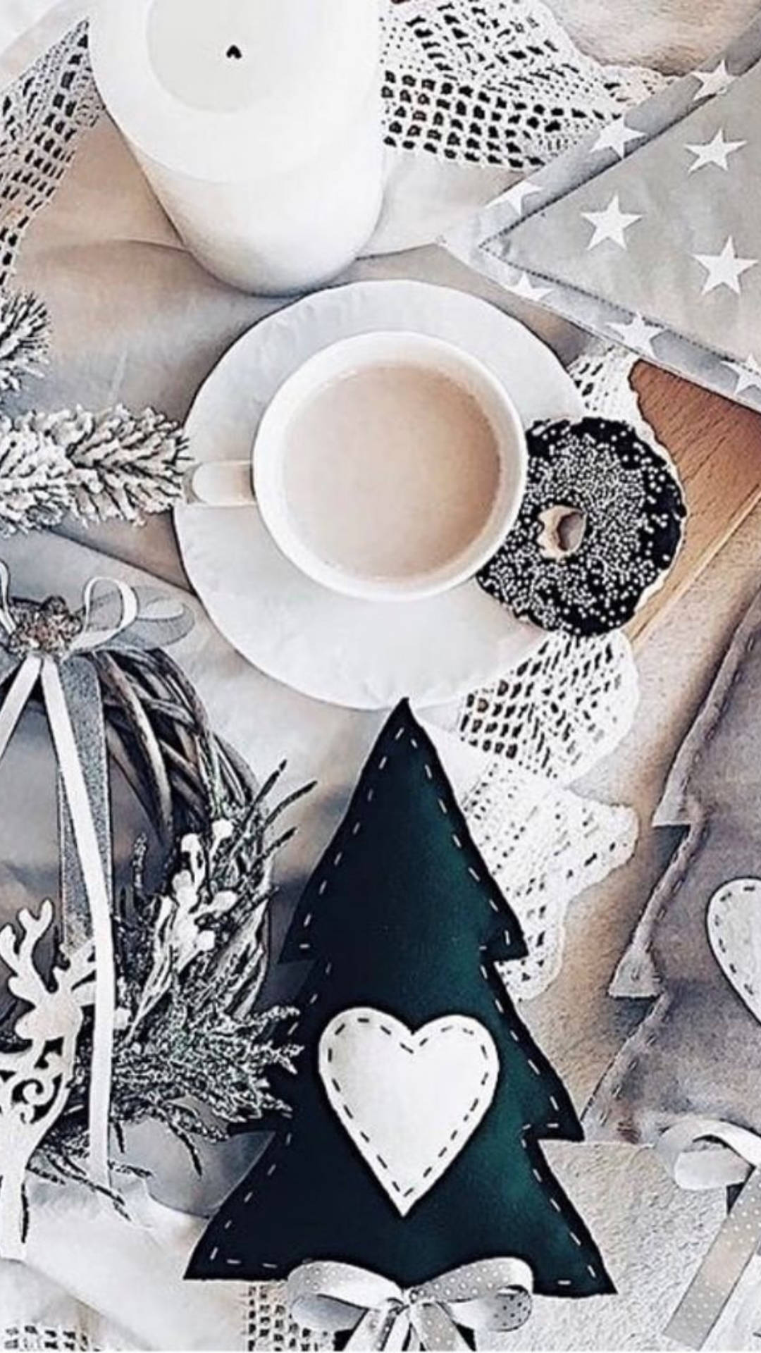 Cozy Christmas Aesthetic Coffee Wallpaper