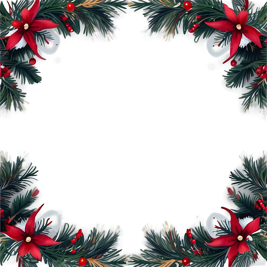 Cozy Christmas Border Png Alo PNG