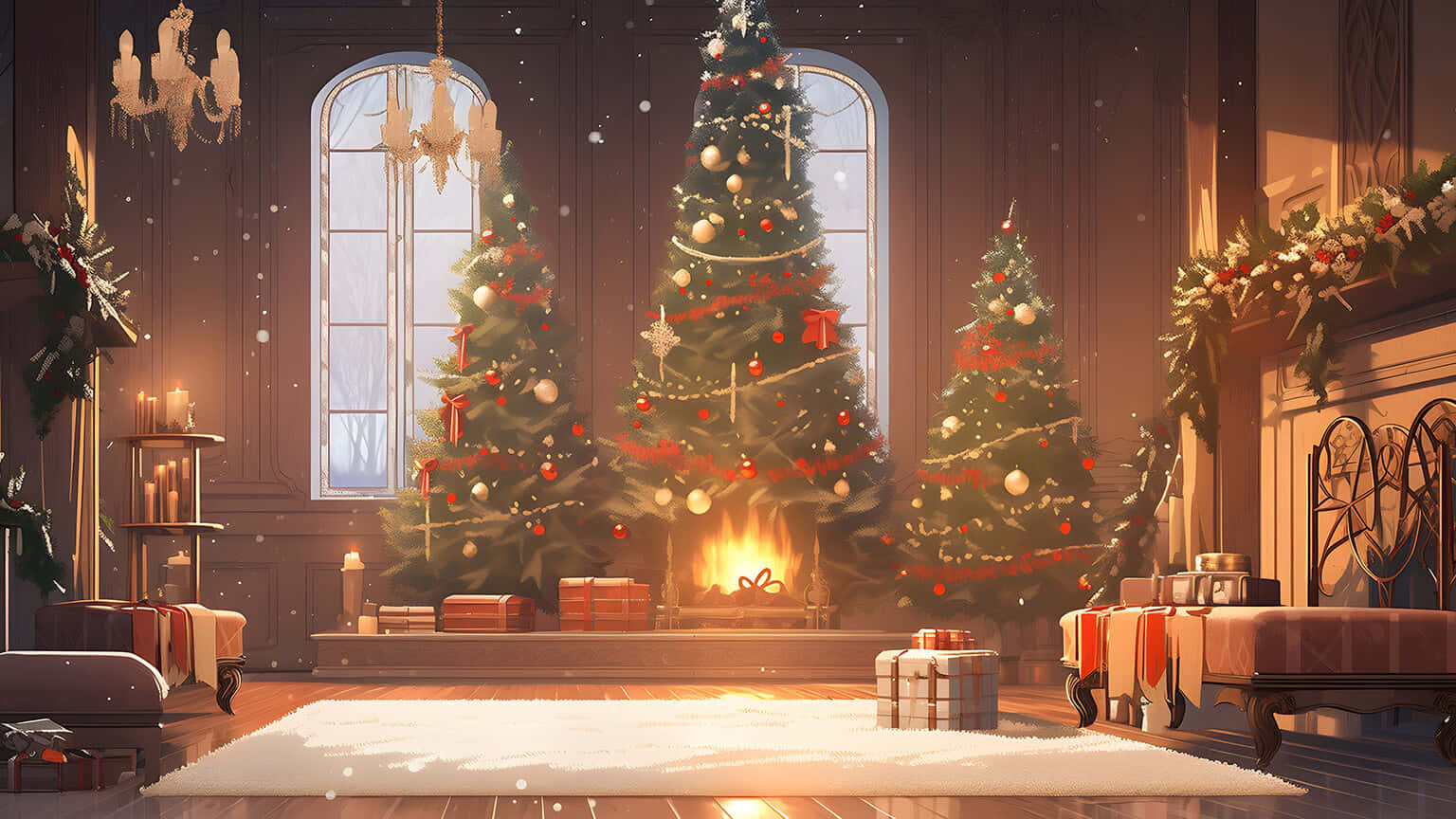 Cozy_ Christmas_ Room_with_ Fireplace_and_ Tree.jpg Wallpaper