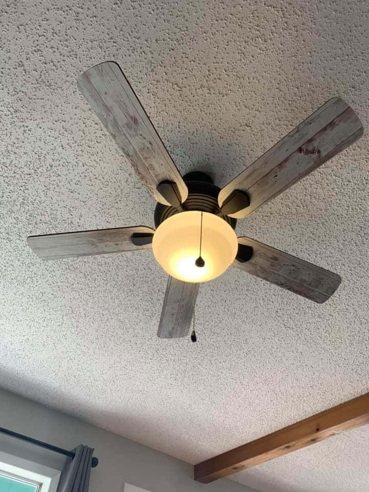 Cozy Dark Ceiling Fan Home Decor Wallpaper
