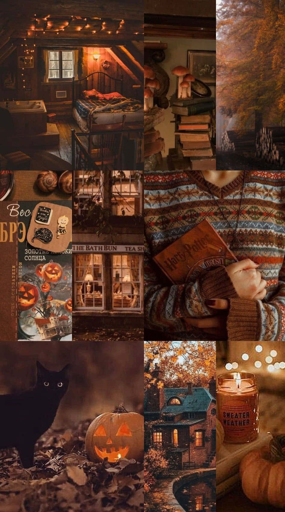 Cozy Fall Moments Collage Wallpaper