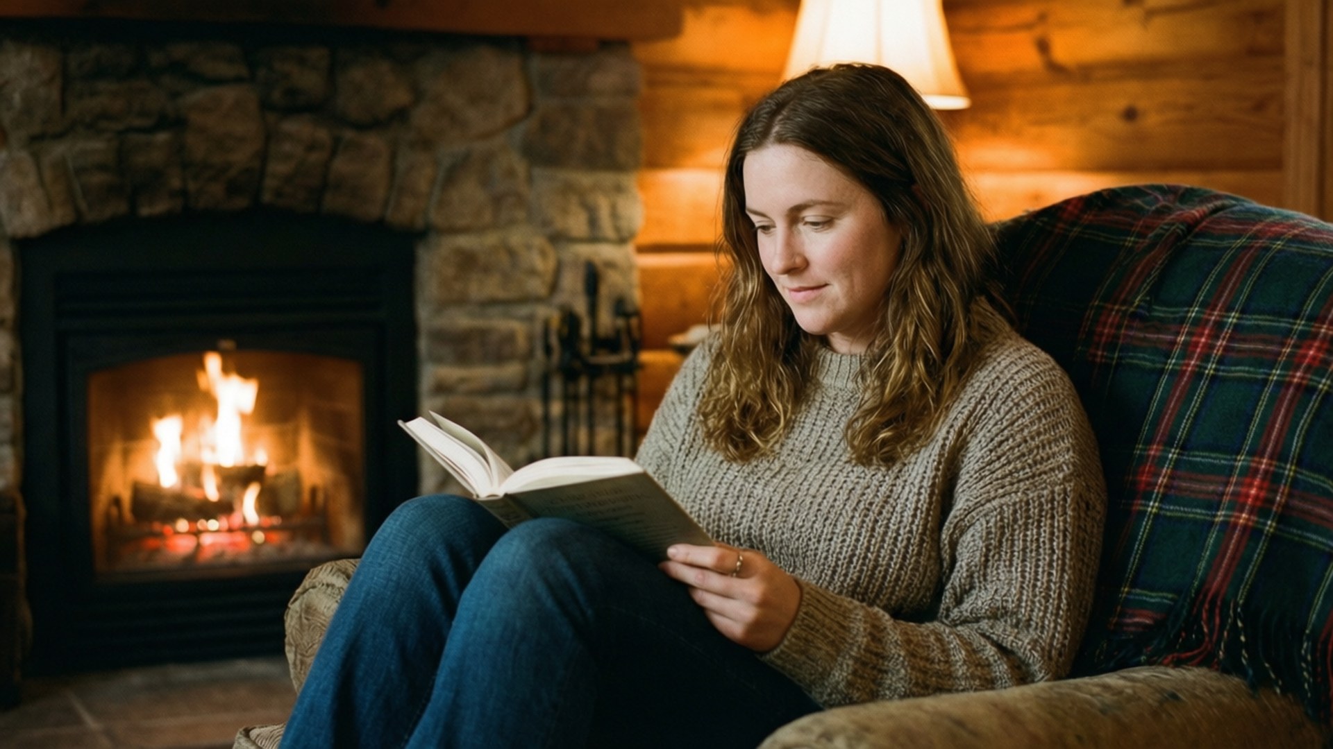 Cozy Fireplace Bakgrunner